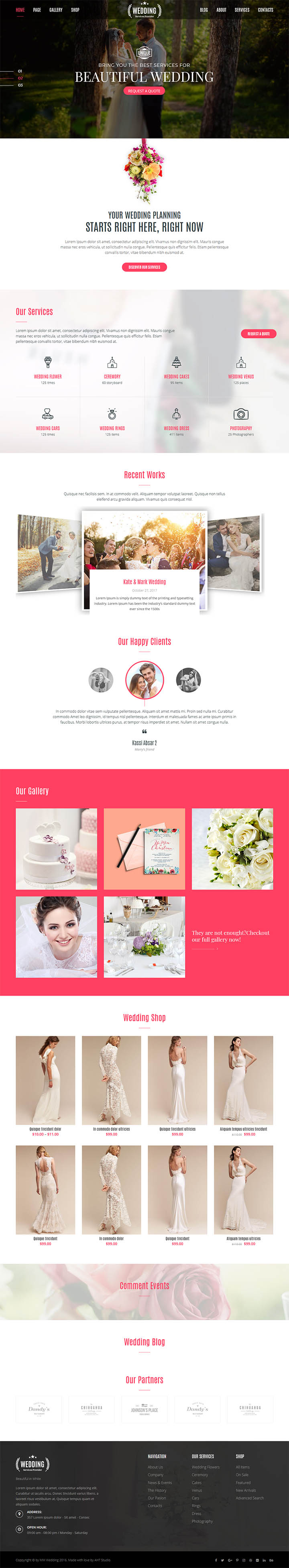 WordPress шаблон ThemeForest Wedding 2