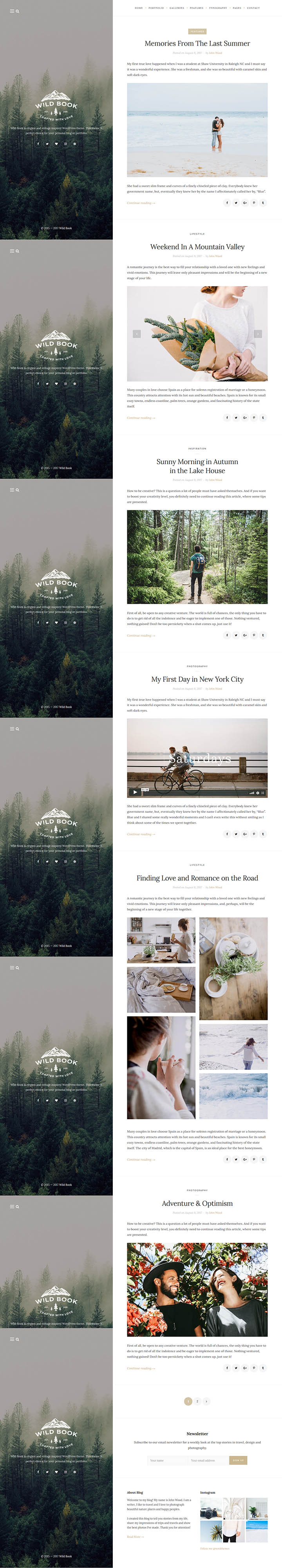 WordPress шаблон ThemeForest Wild Book