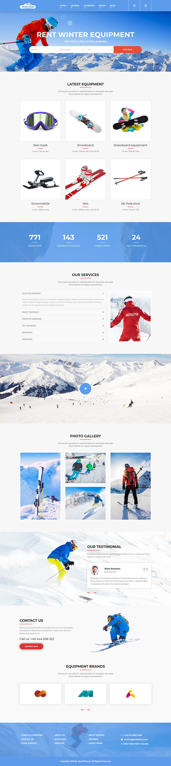 WordPress шаблон ThemeForest WinterZone