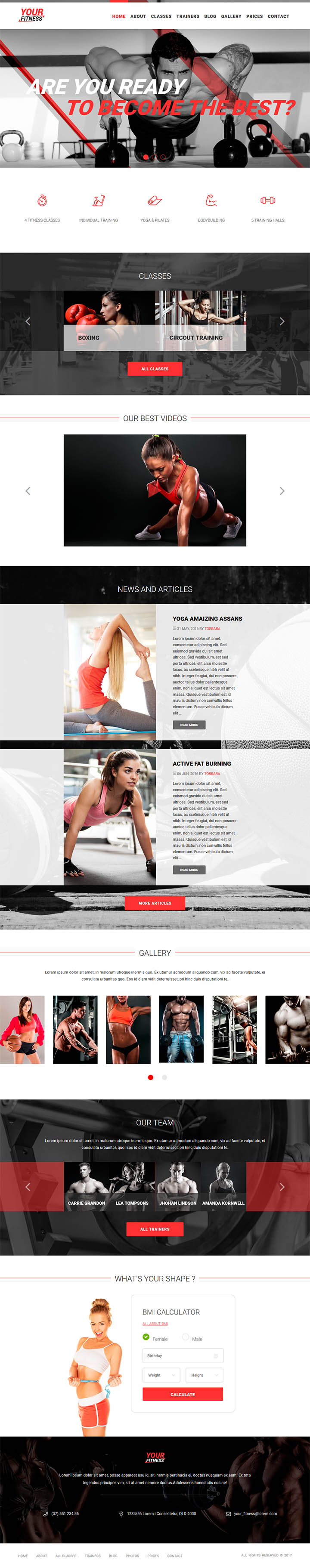 WordPress шаблон ThemeForest YourFitness