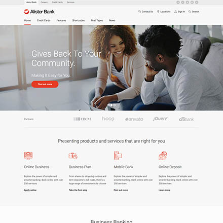 ThemeForest Alister Bank