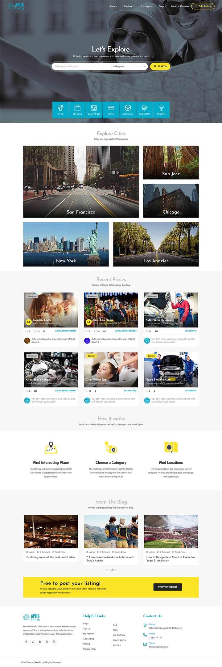 WordPress шаблон ThemeForest ApusListing