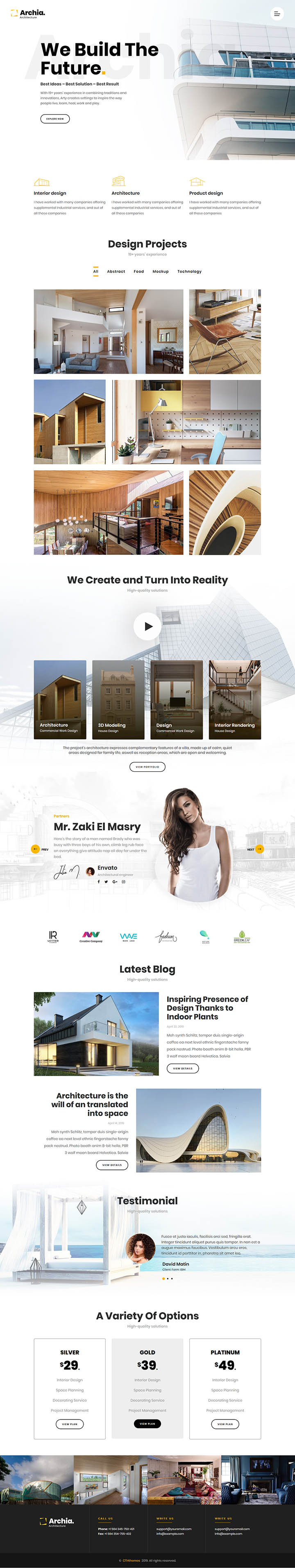 WordPress шаблон ThemeForest Archia