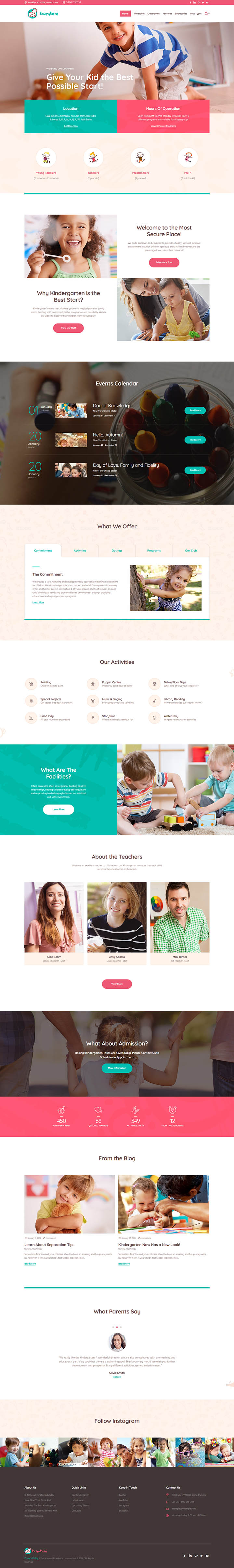 WordPress шаблон ThemeForest Bambini