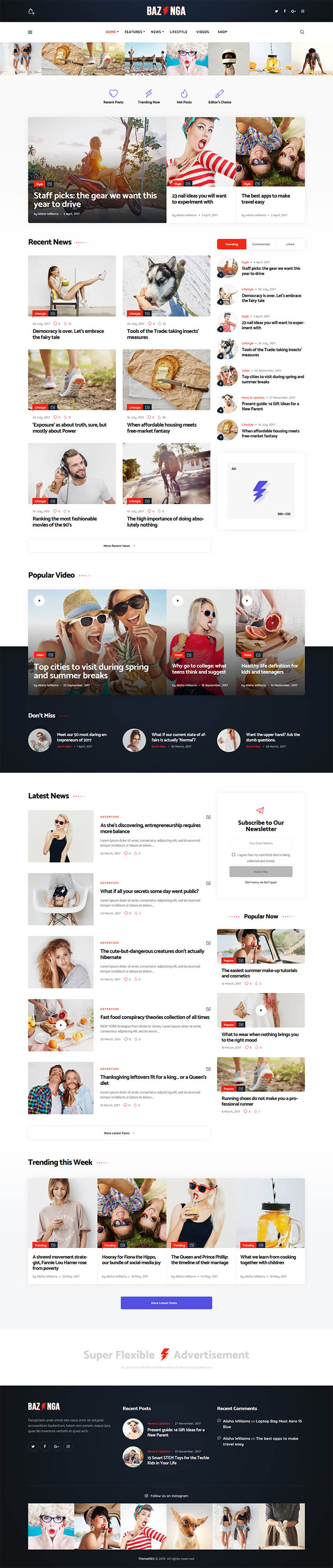 WordPress шаблон ThemeForest Bazinga