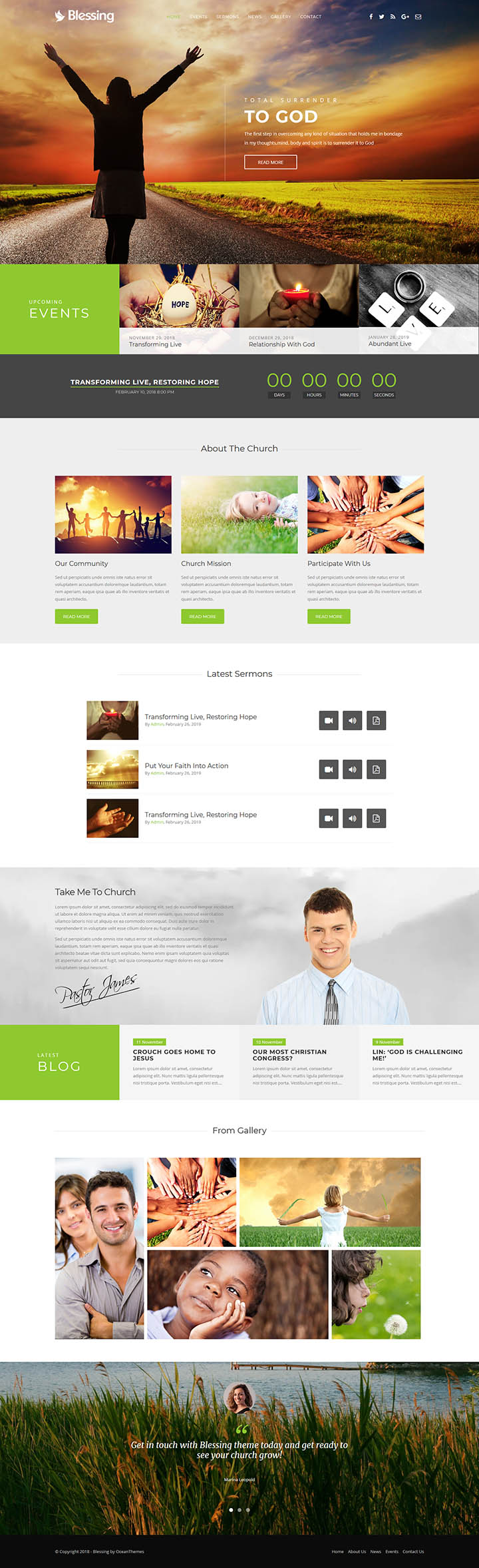 WordPress шаблон ThemeForest Blessing