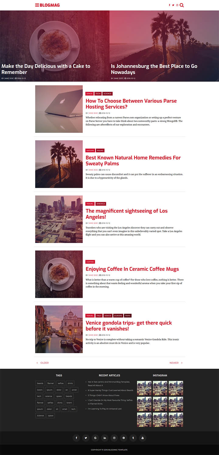 WordPress шаблон ThemeForest BlogMag