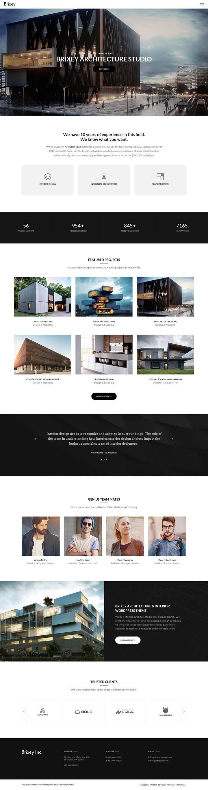 WordPress шаблон ThemeForest Brixey