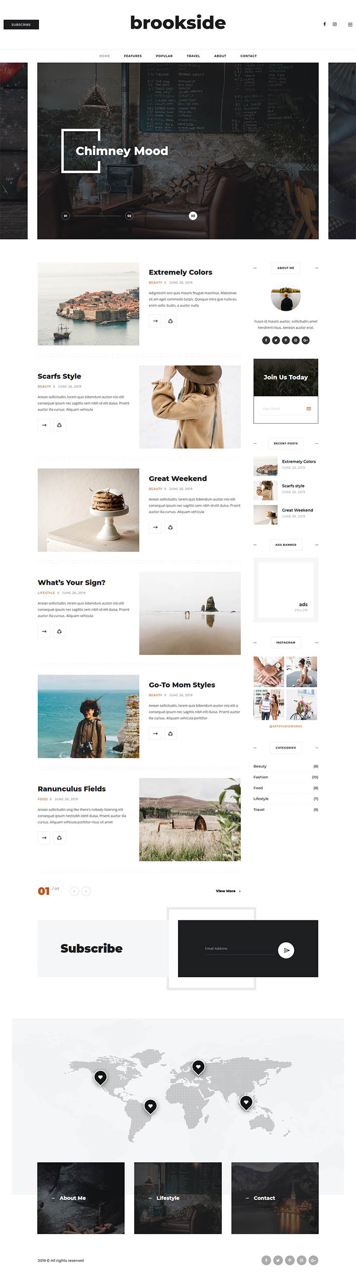 WordPress шаблон ThemeForest Brookside