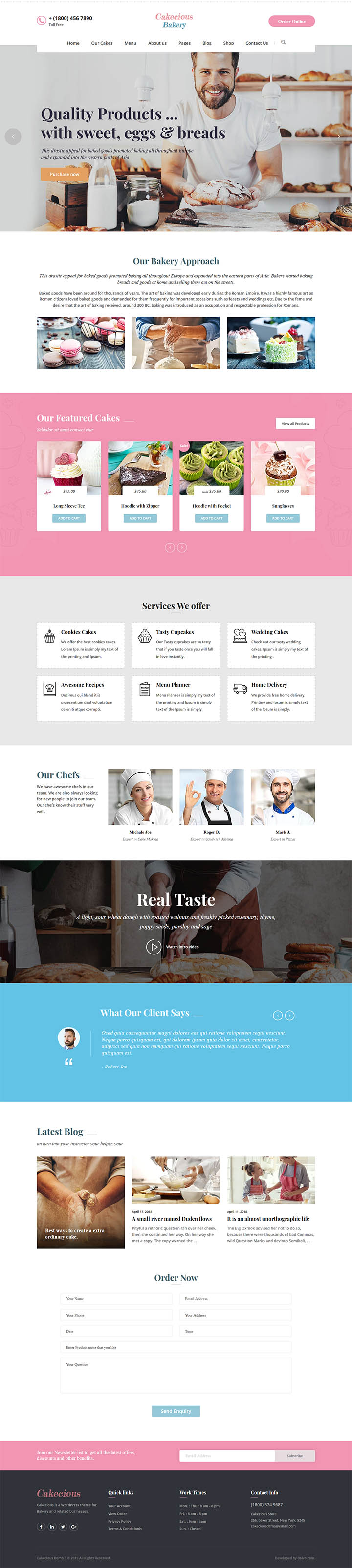 WordPress шаблон ThemeForest Cakecious