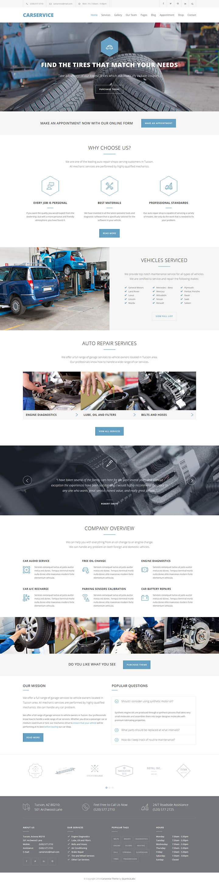 WordPress шаблон ThemeForest Car Service