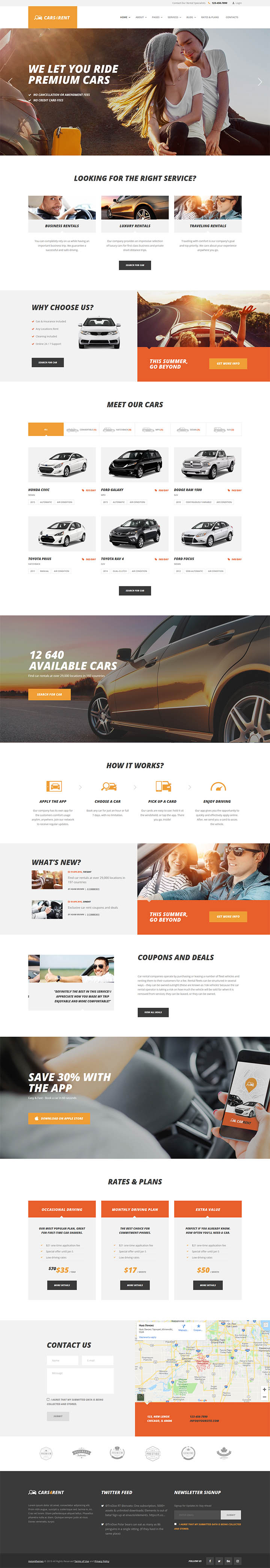 Шаблон ThemeForest Cars4Rent WordPress шаблон ThemeForest Cars4Rent