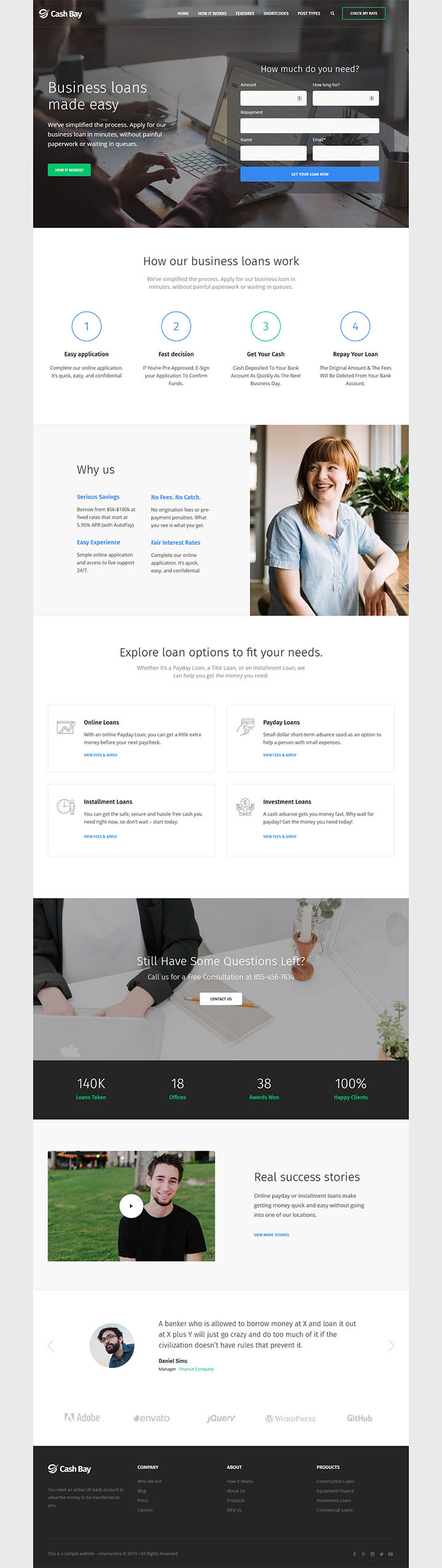 WordPress шаблон ThemeForest Cash Bay