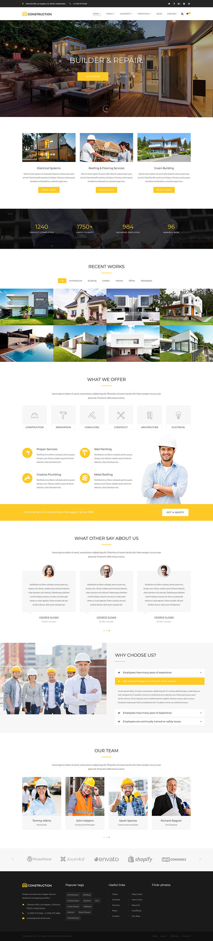 WordPress шаблон ThemeForest Construction