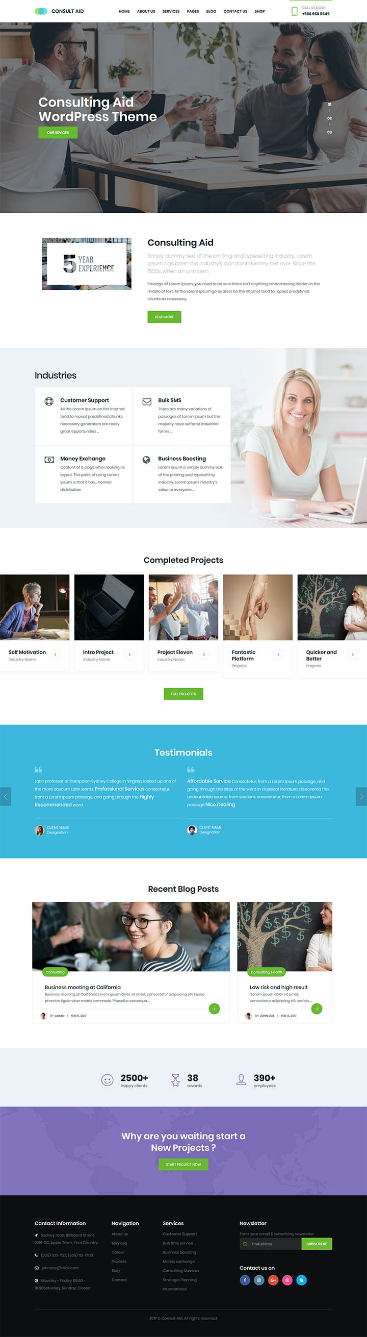 WordPress шаблон ThemeForest Consult Aid