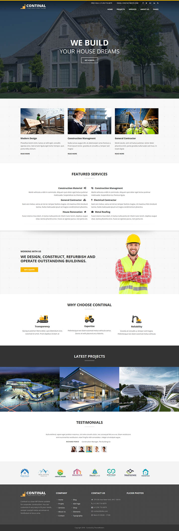 WordPress шаблон ThemeForest Continal