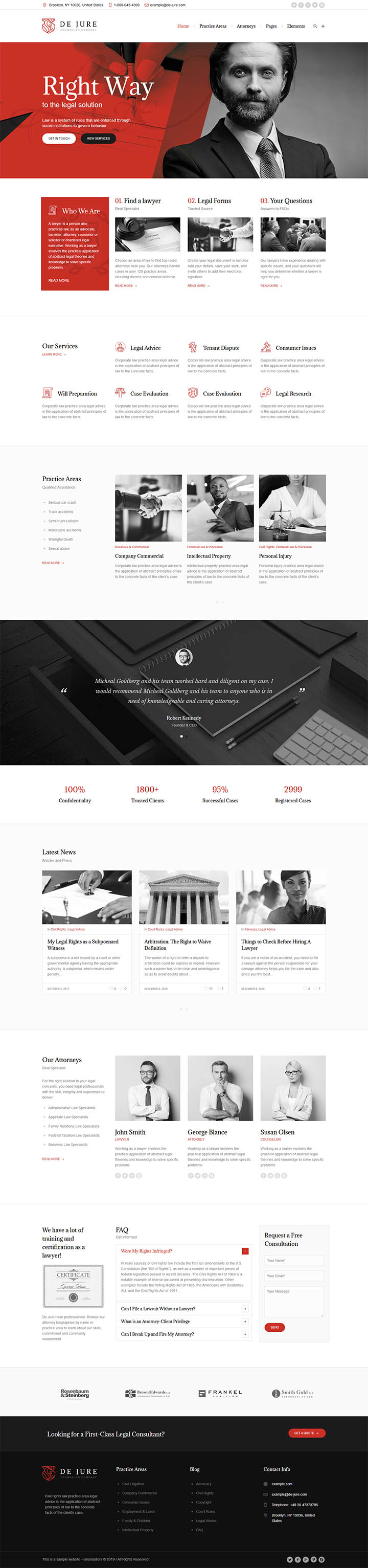 WordPress шаблон ThemeForest De Jure