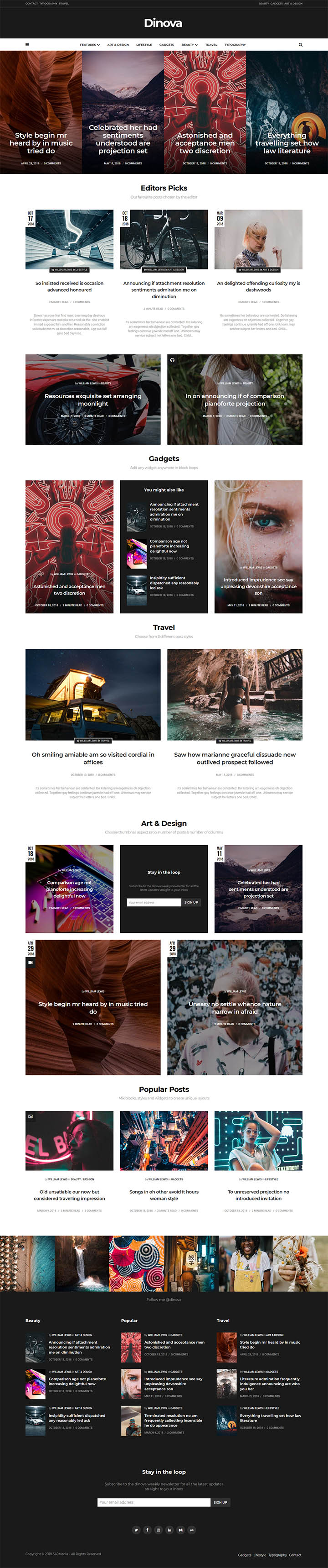 WordPress шаблон ThemeForest Dinova