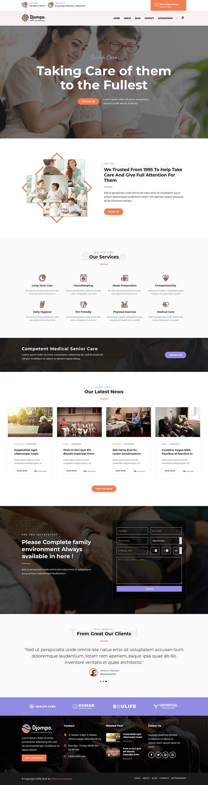 WordPress шаблон ThemeForest Djompo