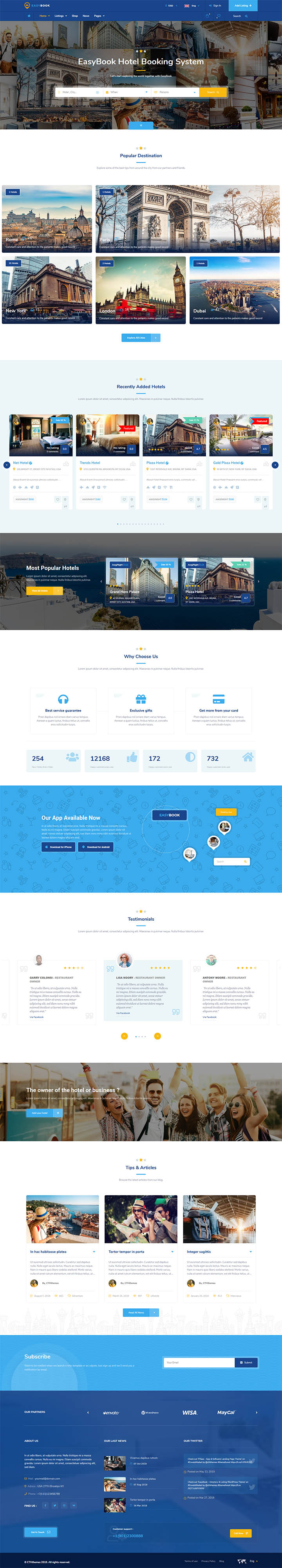 WordPress шаблон ThemeForest EasyBook