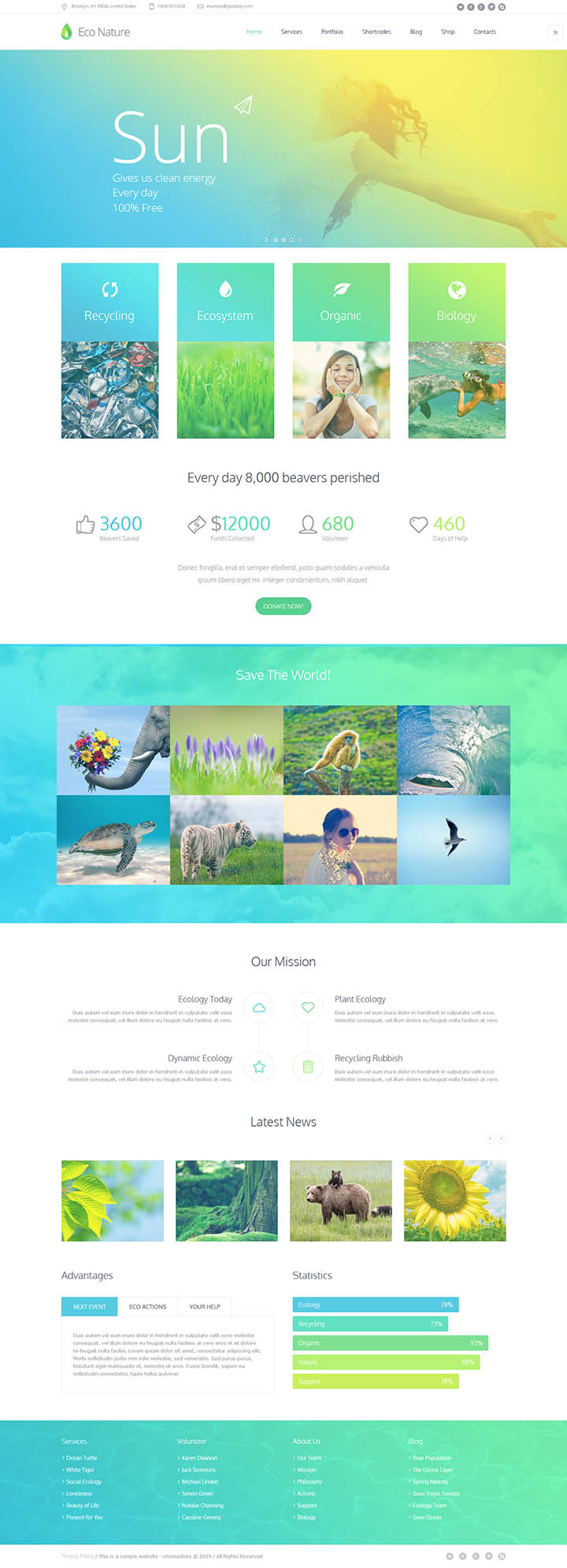 WordPress шаблон ThemeForest Eco Nature