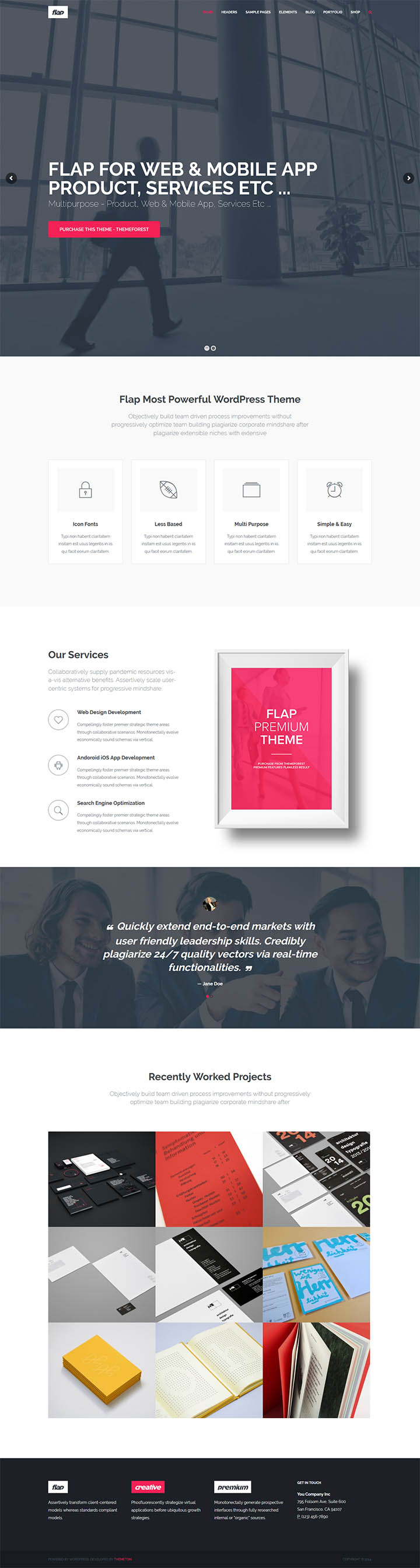 WordPress шаблон ThemeForest FLAP