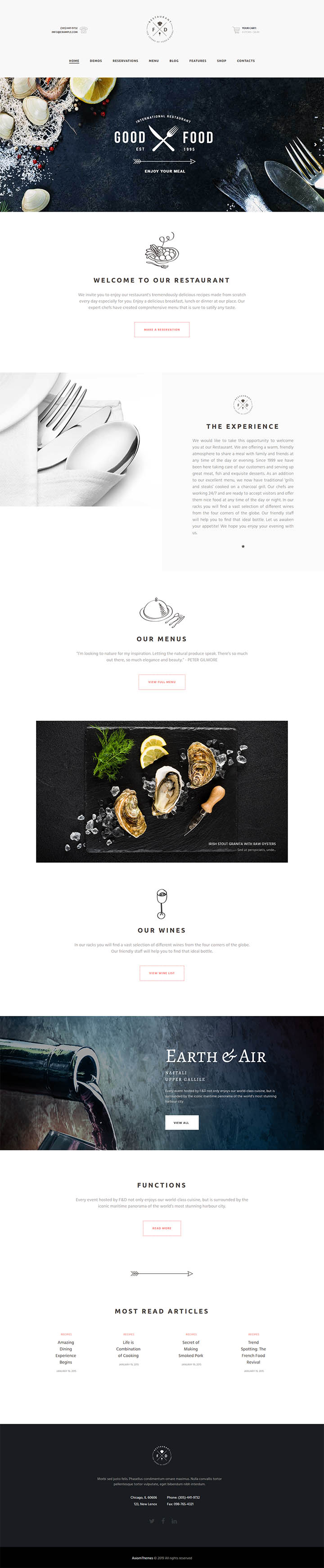 WordPress шаблон ThemeForest Food & Drink