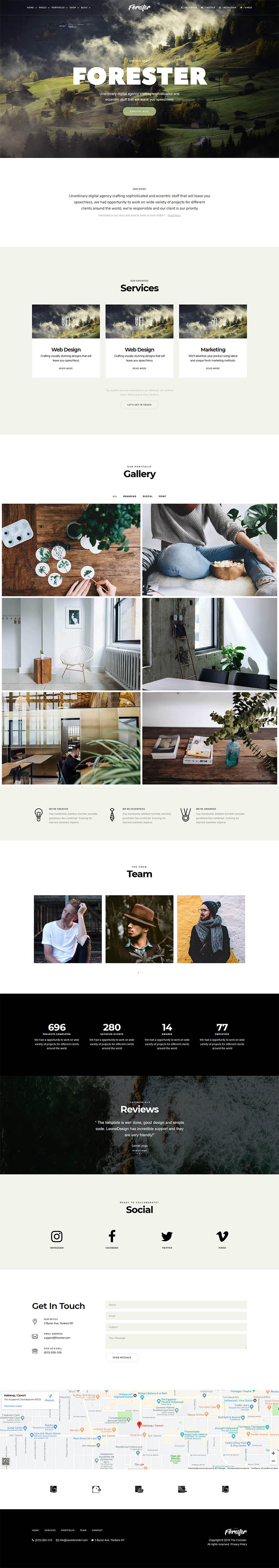 WordPress шаблон ThemeForest Forester