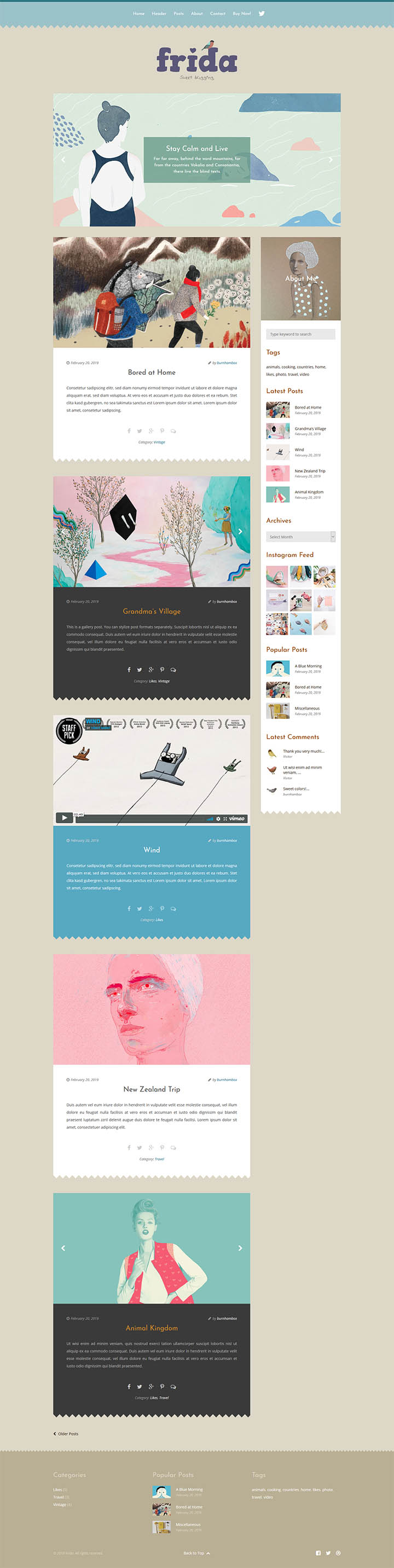 WordPress шаблон ThemeForest Frida