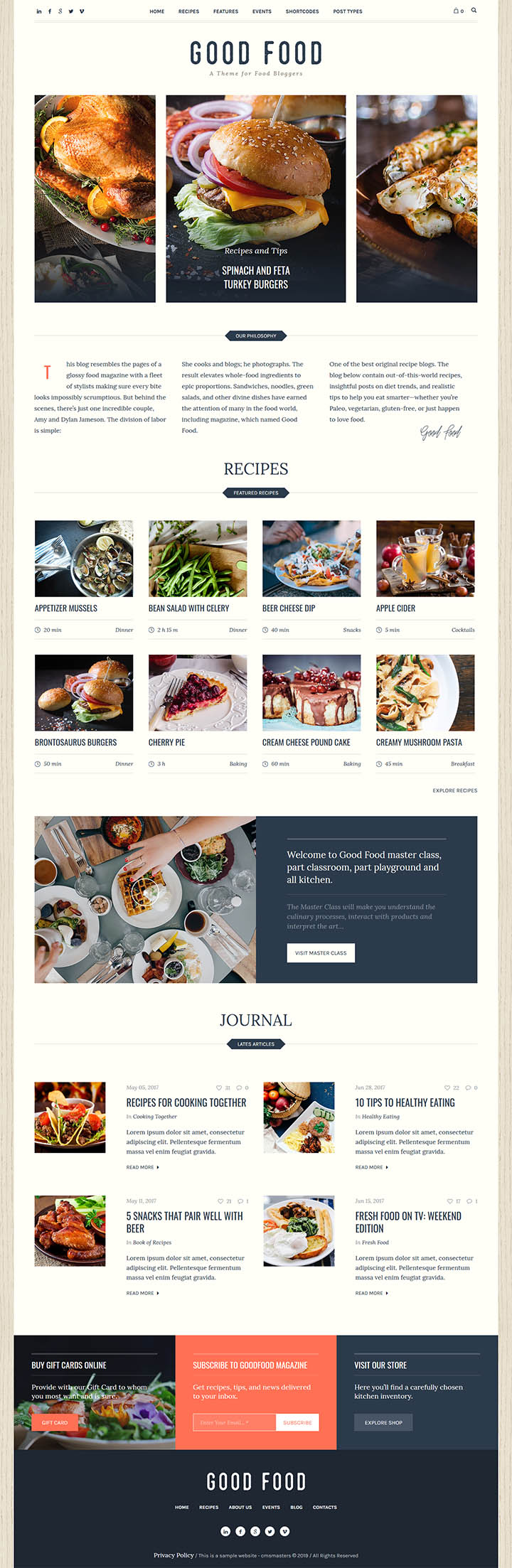 WordPress шаблон ThemeForest Good Food