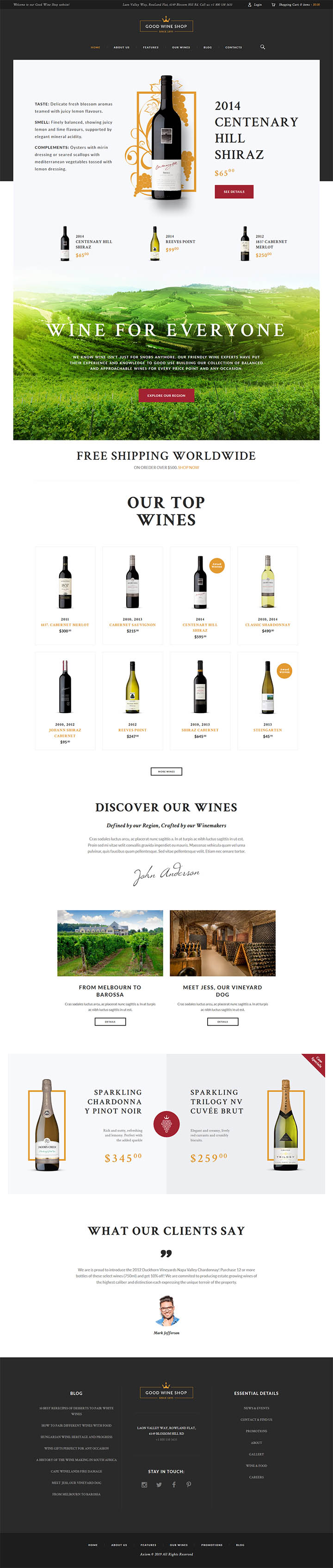 WordPress шаблон ThemeForest Good Wine