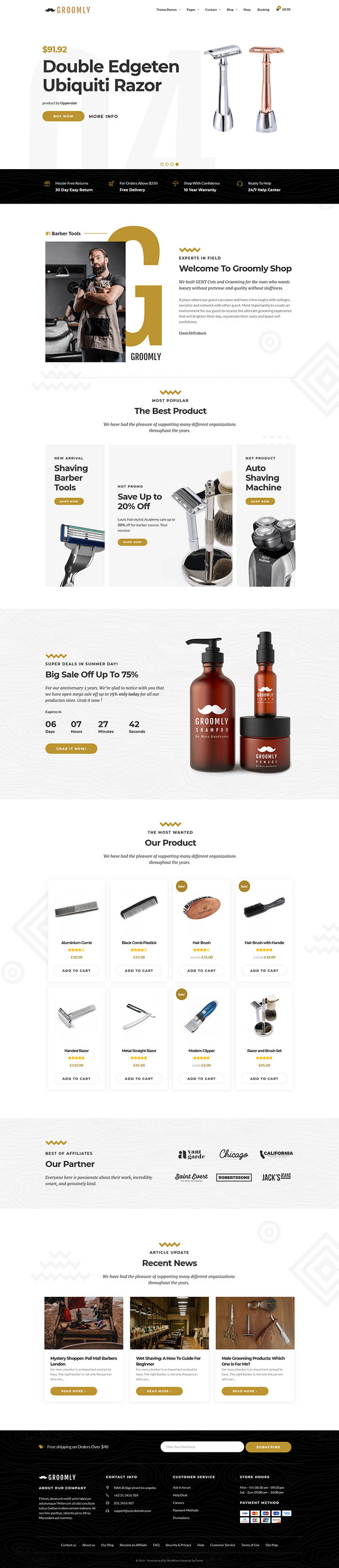 WordPress шаблон ThemeForest Groomly