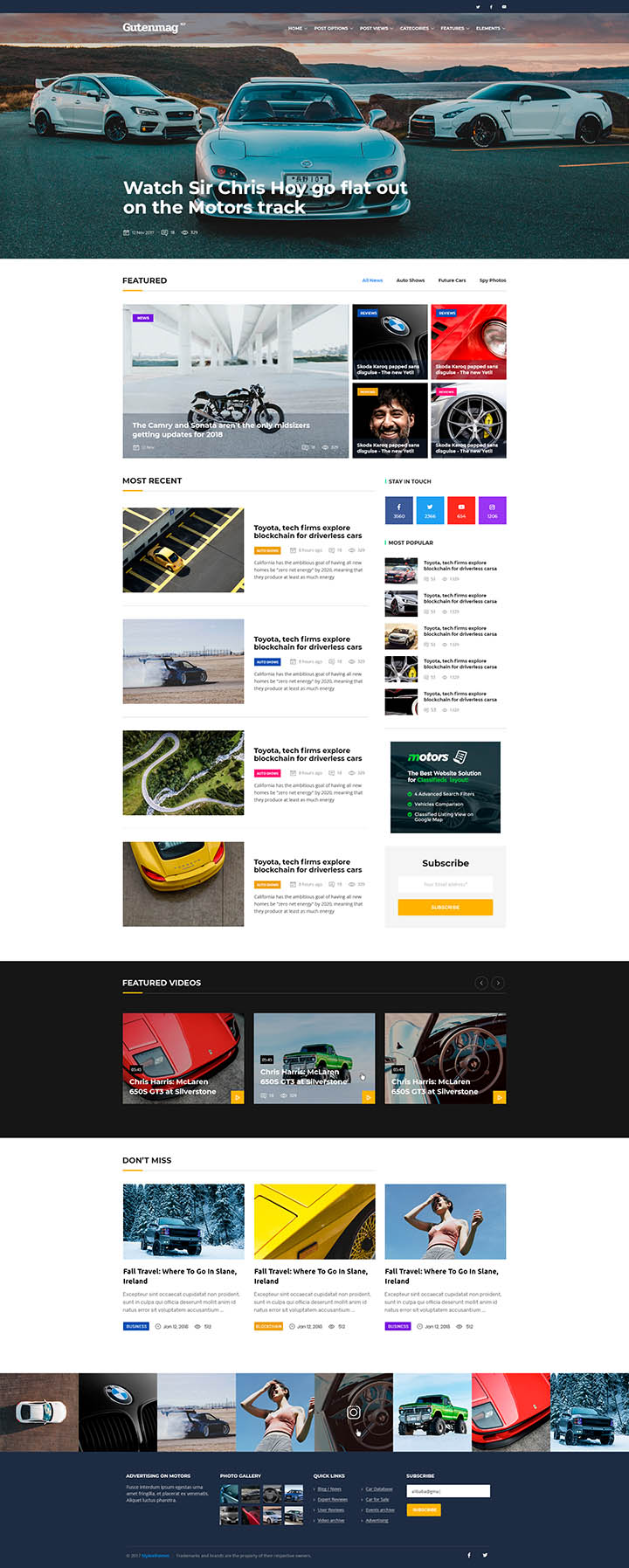 WordPress шаблон ThemeForest Gutenmag