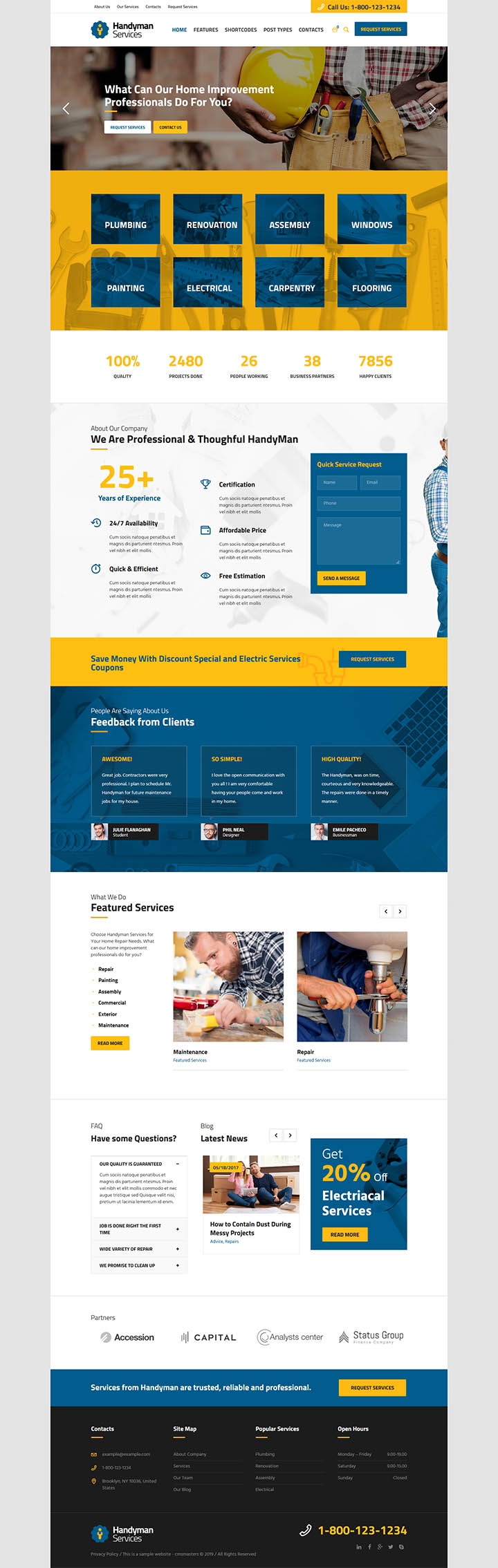 WordPress шаблон ThemeForest Handyman Services