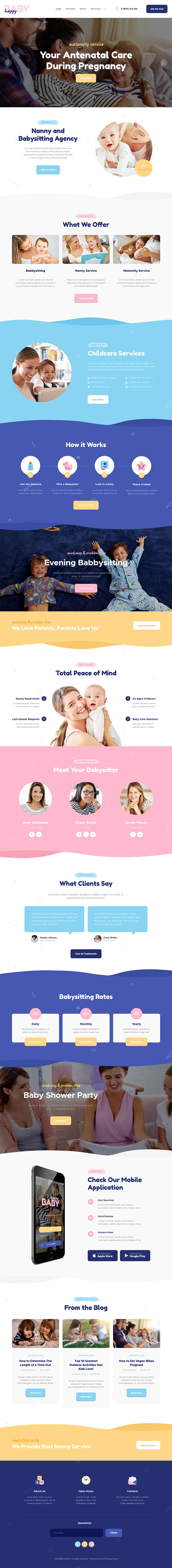 WordPress шаблон ThemeForest Happy Baby