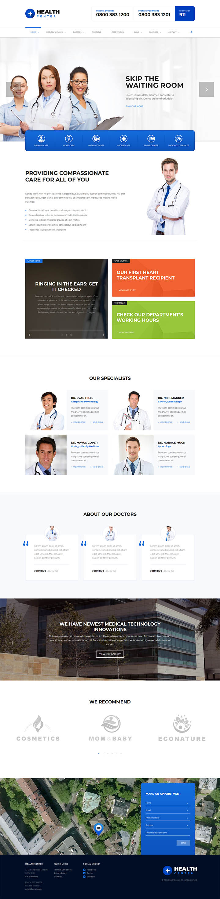 WordPress шаблон ThemeForest Health Center