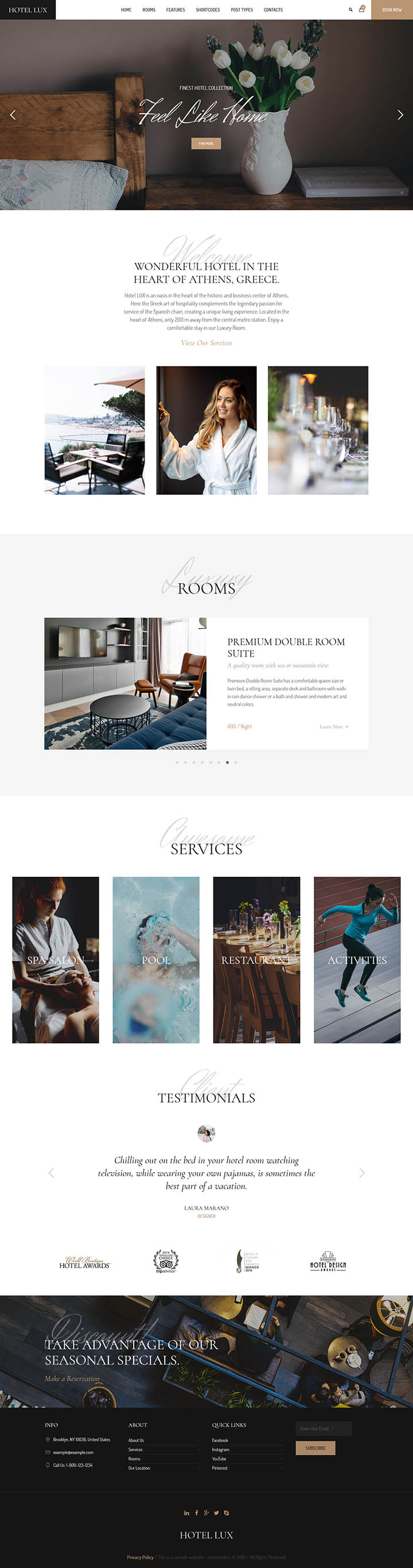 WordPress шаблон ThemeForest Hotel Lux