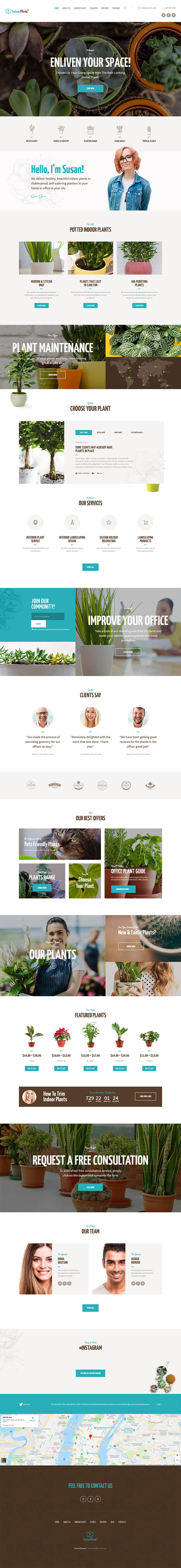 WordPress шаблон ThemeForest Indoor Plants