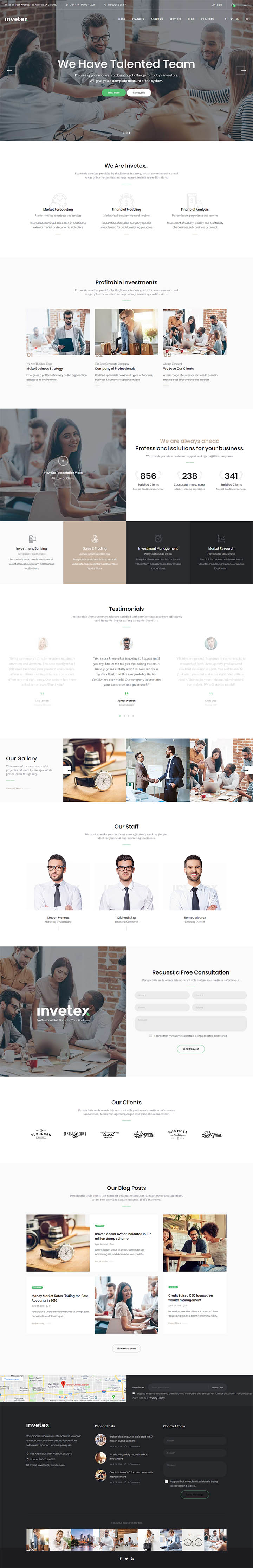 WordPress шаблон ThemeForest Invetex