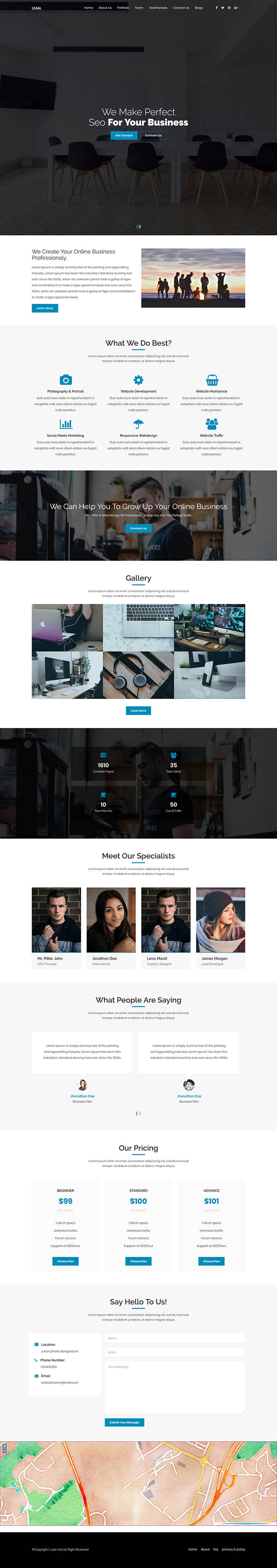 WordPress шаблон ThemeForest Lean