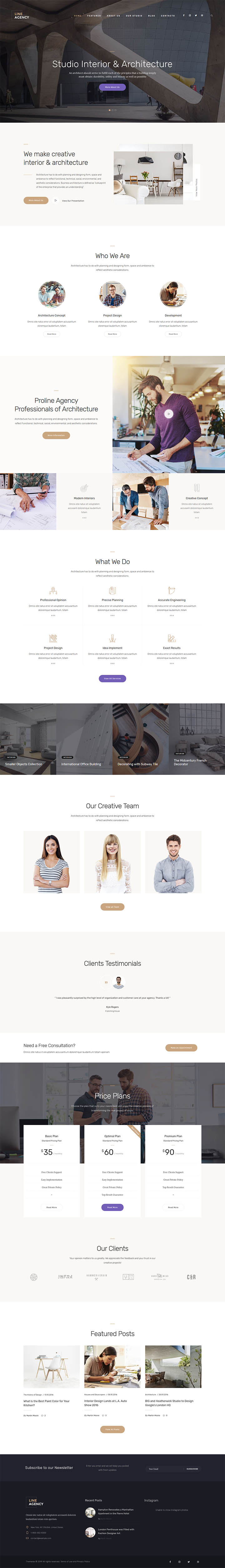 WordPress шаблон ThemeForest Line Agency