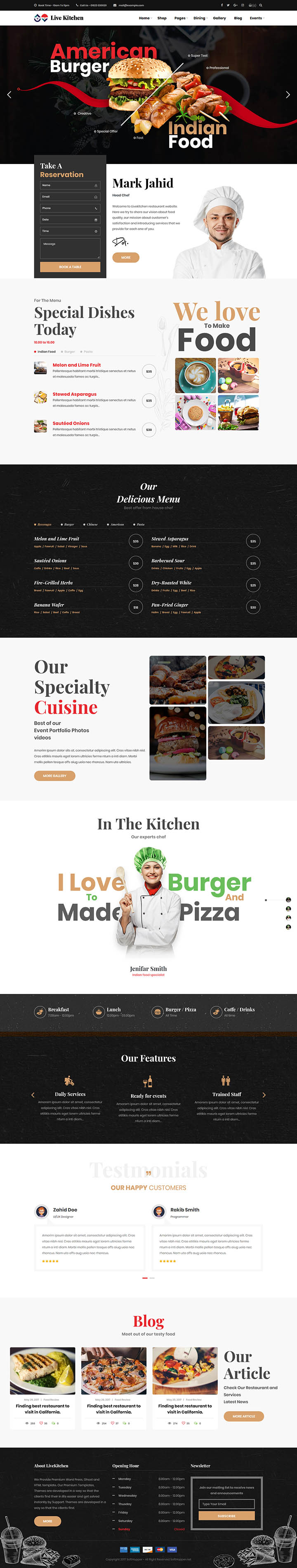 WordPress шаблон ThemeForest Livekitchen