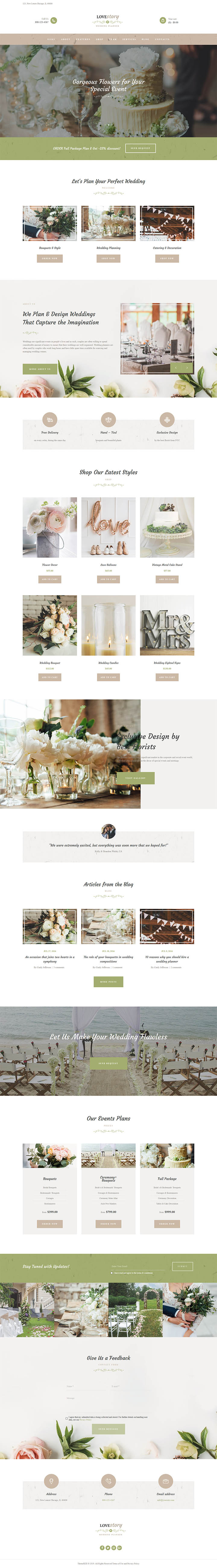 WordPress шаблон ThemeForest Love Story