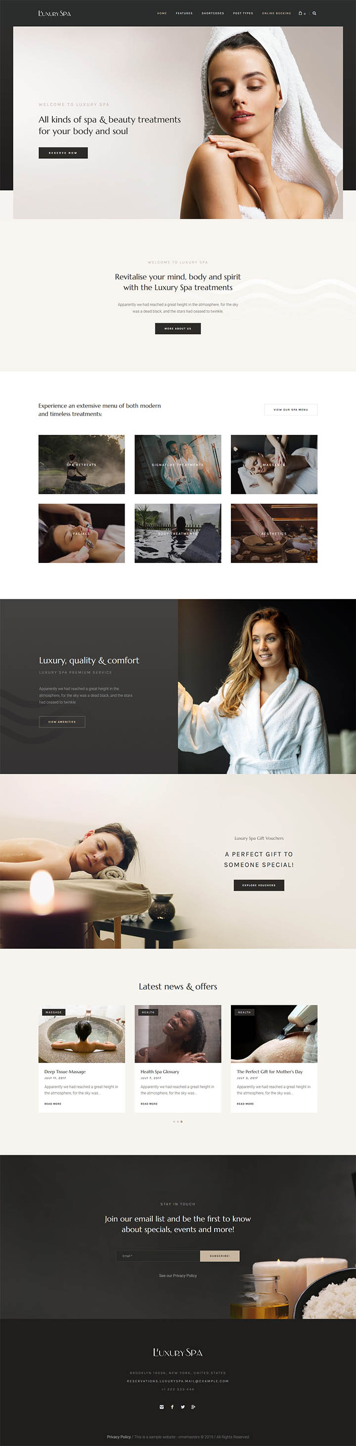WordPress шаблон ThemeForest Luxury Spa