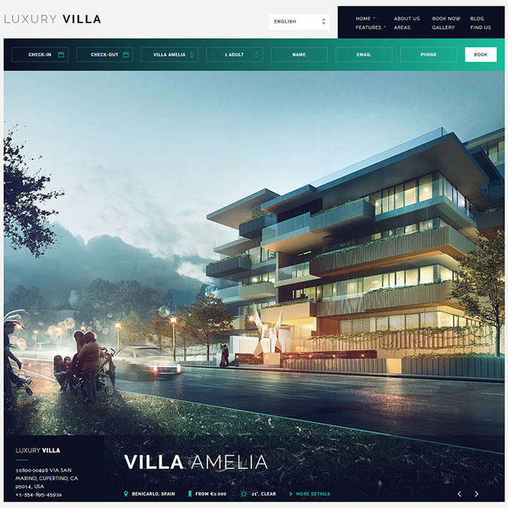 WordPress шаблон ThemeForest Luxury Villa