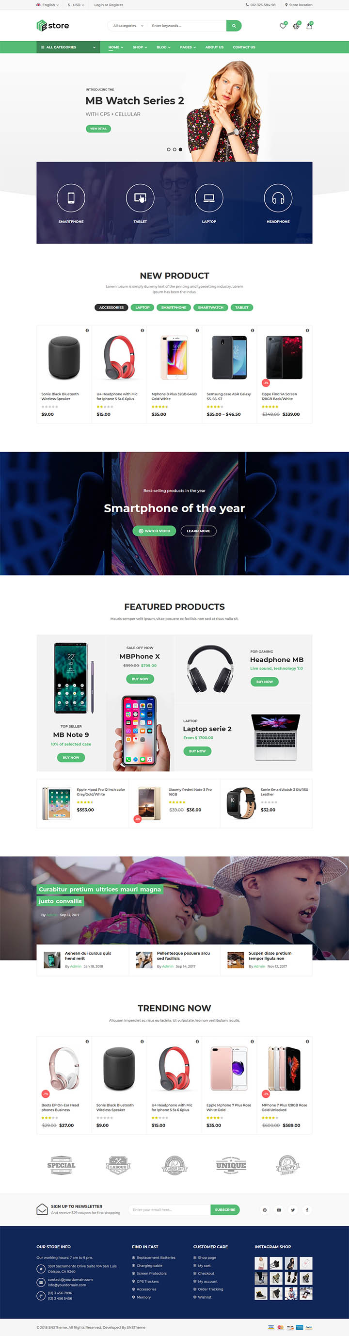 WordPress шаблон ThemeForest MBStore