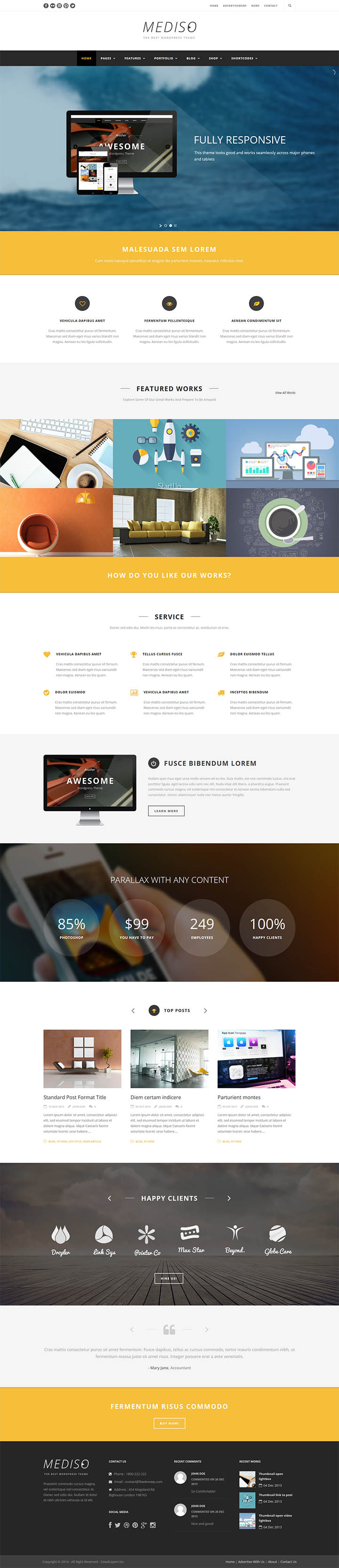 WordPress шаблон ThemeForest Mediso