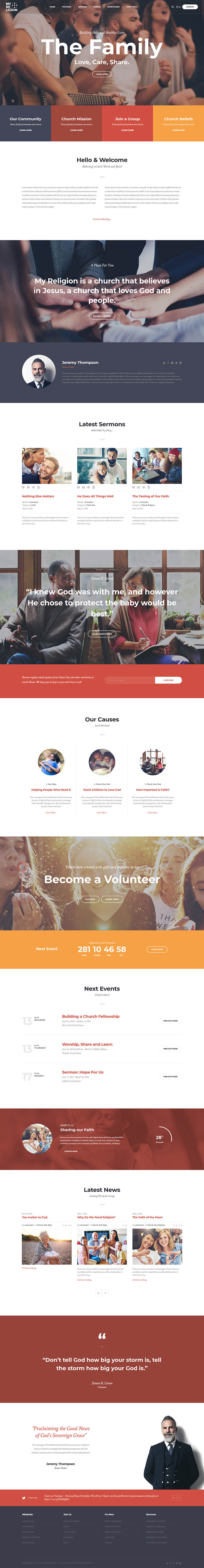 WordPress шаблон ThemeForest My Religion