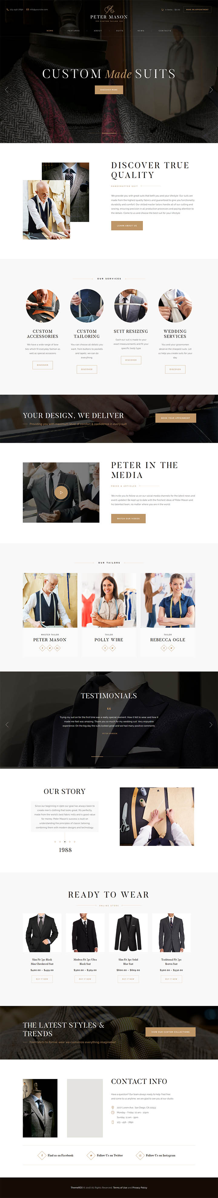 WordPress шаблон ThemeForest Peter Mason