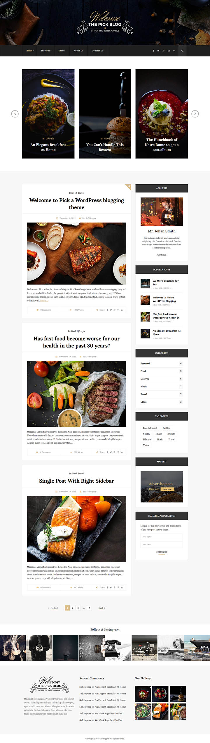 WordPress шаблон ThemeForest Pick